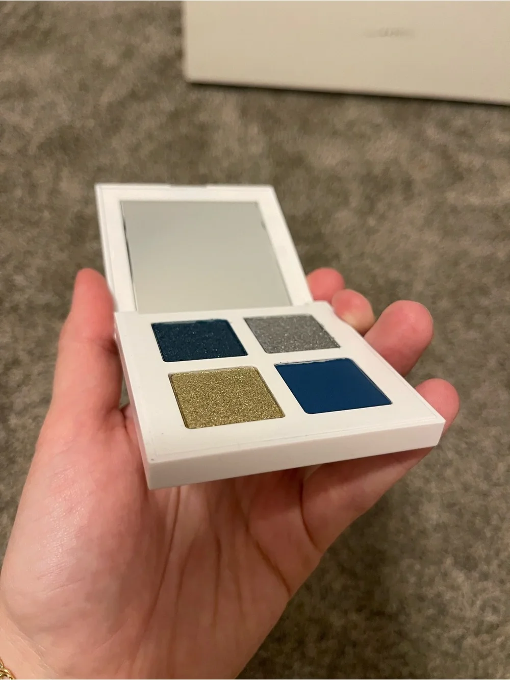 Makeup By Mario Quad Eyeshadow - Teal, Silver, Gold, Navy